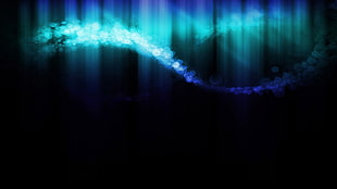 blue and green aurora lights